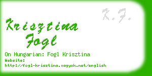 krisztina fogl business card